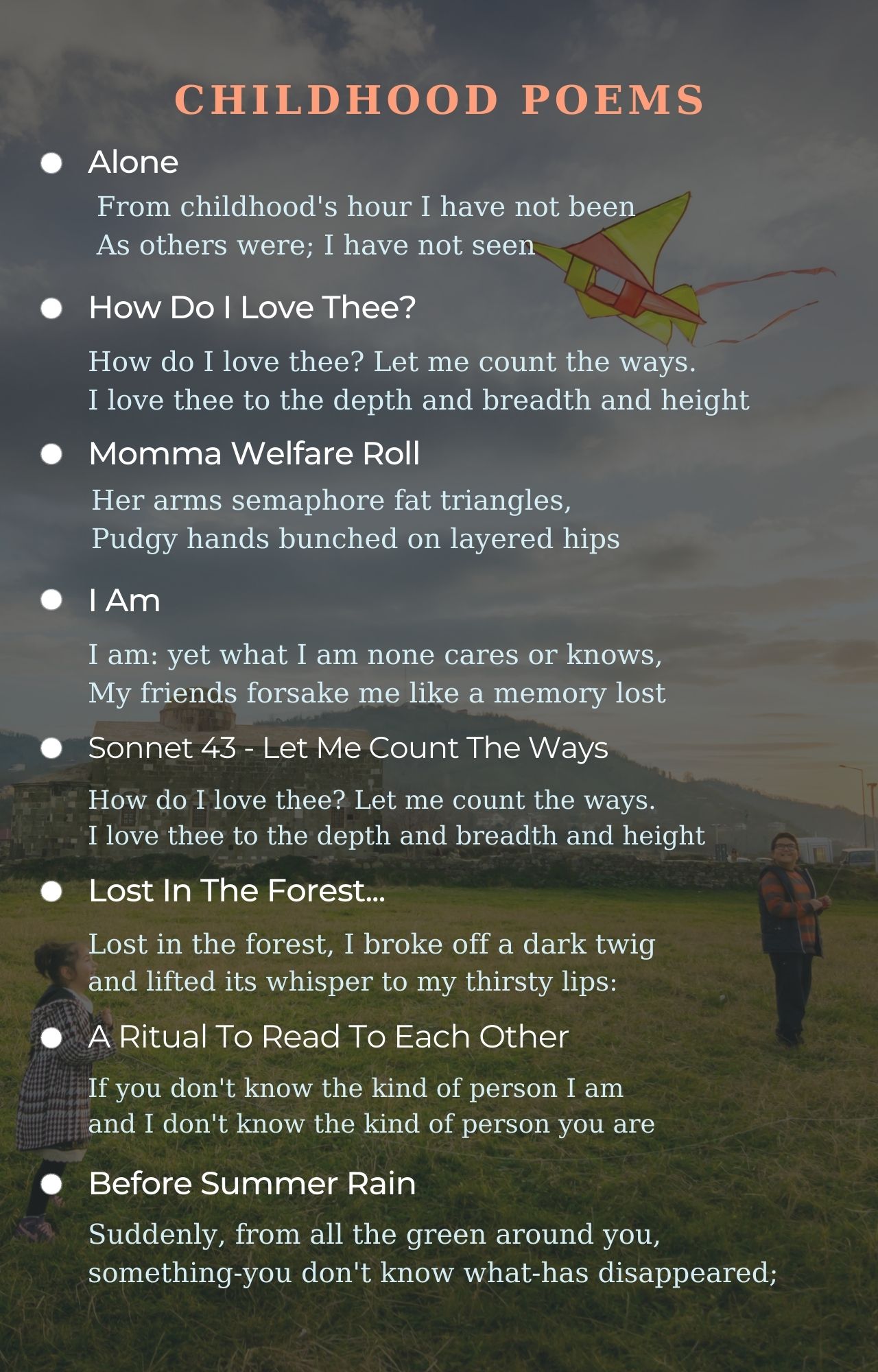 Childhood Poets
