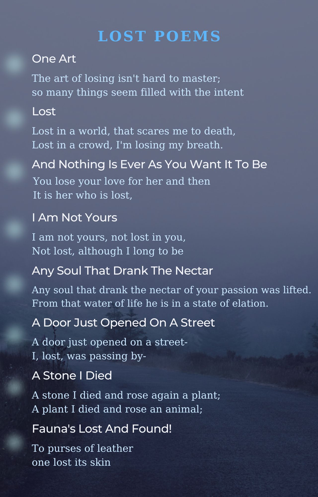 Lost Poets