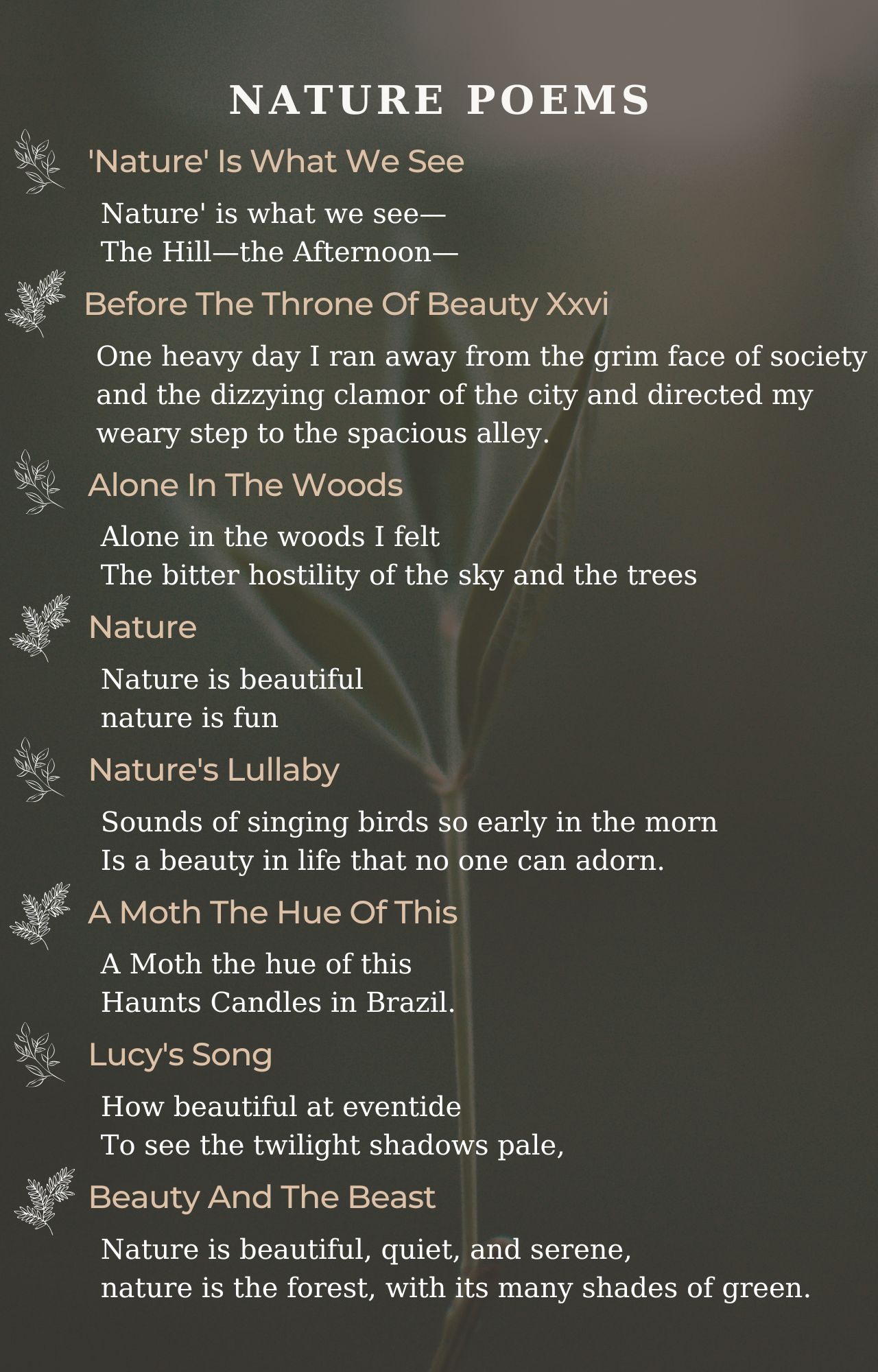 Nature Poets